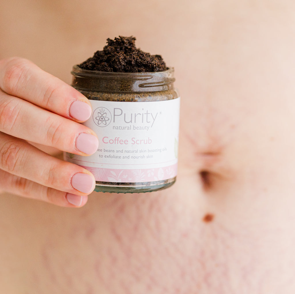 Wake Up and Smell the Coffee... Scrub! Say "latte" to those stretch marks.